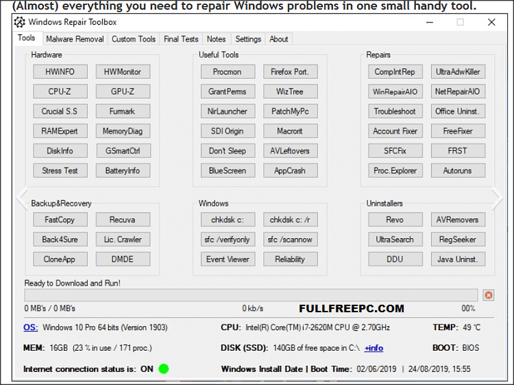 Windows Repair Toolbox free download